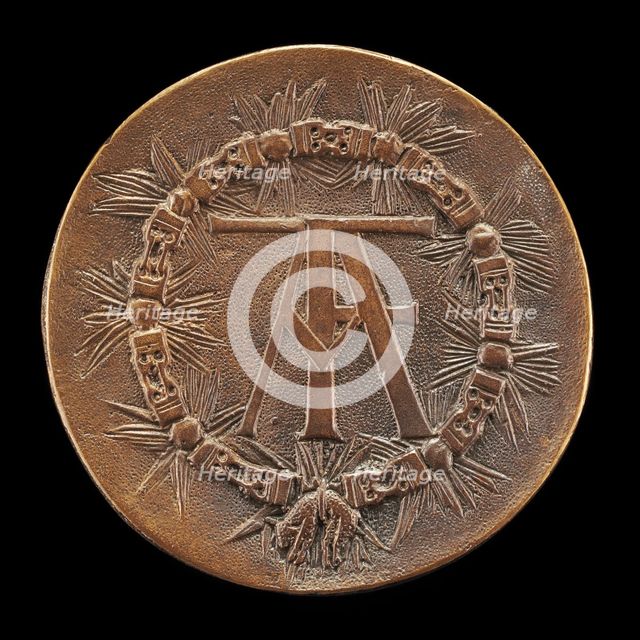 Monogram FA Circled by the Collar of the Golden Fleece [reverse], 1522/1523. Creator: Unknown.