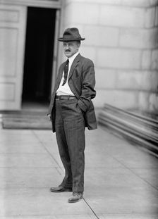 Monorail Subway, Capitol To Senate - Man Who Installed System, 1912. Creator: Harris & Ewing