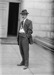 Monorail Subway, Capitol To Senate - Man Who Installed System, 1912. Creator: Harris & Ewing