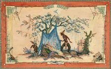 Monostatos and the sleeping Pamina. Stage design for the opera Die Zauberflöte by ... Amadeus Mozart Creator: Hagel; Alfred (1898-1945)