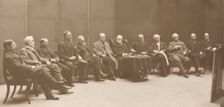 Monotone photograph of the Selection Committee, April 1914. Creators: William Henry Grove, Charles Henry Boulton