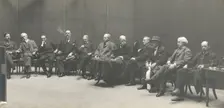 Monotone photograph of the Selection Committee, April 1914. Creators: William Henry Grove, Charles Henry Boulton