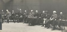 Monotone photograph of the Selection Committee, April 1914. Creators: William Henry Grove, Charles Henry Boulton