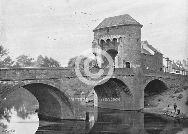 'Monnow Bridge and Gatehouse, Monmouth', c1896. Artist: R Tudor Williams.