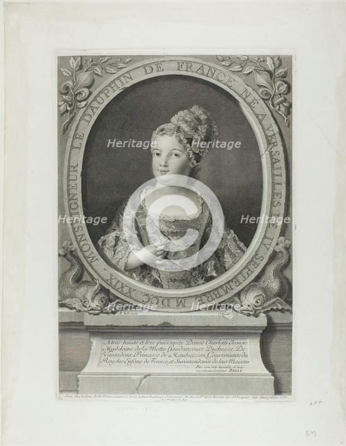 Monseigneur the Dauphin of France, 1730/33. Creator: Jean Daullé.