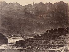 Monserrat, Vista general de la montaña desde Monistrol, 1860. Creator: Charles Clifford
