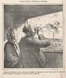 Monsieur Colimard si vous continuez ..., 19th century. Creator: Honore Daumier