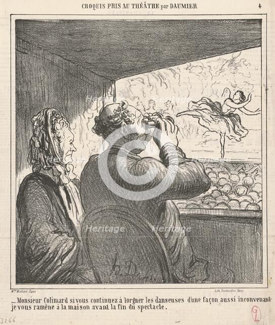 Monsieur Colimard si vous continuez ..., 19th century. Creator: Honore Daumier.