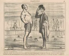 Monsieur, Auriez-vous la bonté de me dire ..., 19th century. Creator: Honore Daumier
