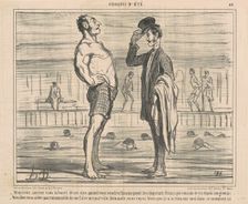 Monsieur, Auriez-vous la bonté de me dire ..., 19th century. Creator: Honore Daumier
