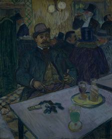 Monsieur Boileau at the Café, 1893. Creator: Henri de Toulouse-Lautrec (French, 1864-1901)