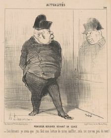 Monsieur Berryer devant sa glace, 19th century. Creator: Honore Daumier