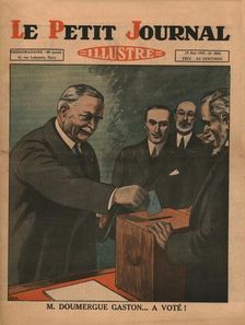 Monsieur Gaston Doumergue...has voted!, 1929. Creator: Unknown