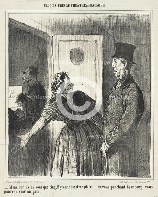 Monsieur, ils ne sont que cinq.., 1864. Creator: Honore Daumier.