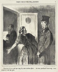 Monsieur, ils ne sont que cinq.., 1864. Creator: Honore Daumier
