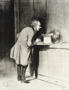 Monsieur, je souscris pour le tremblement de terre des Batignolles..., 1844. Creator: Honore Daumier