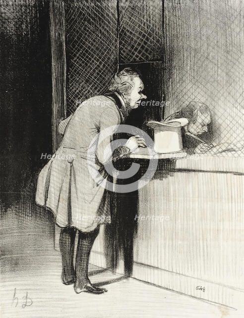 Monsieur, je souscris pour le tremblement de terre des Batignolles..., 1844. Creator: Honore Daumier.