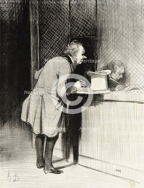 Monsieur, je souscris pour le tremblement de terre des Batignolles..., 1844. Creator: Honore Daumier.