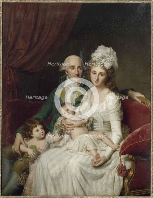 Monsieur Olive, trésorier des États de Bretagne et de sa famille, 1791-1792. Creator: Bouliard, Marie-Geneviève (1763-1825).