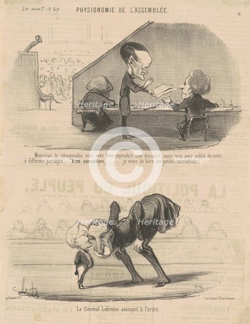 Monsieur le sténographe ..., 19th century. Creator: Honore Daumier.