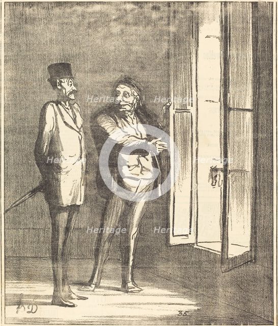 Monsieur sera très bien ici..., 1870. Creator: Honore Daumier.