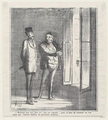 Monsieur sera très bien ici: une vue superbe..., 1870. Creator: Honore Daumier