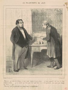 Monsieur par suite de la fusion...19th century. Creator: Honore Daumier