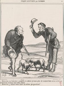Monsieur, vu l'absence complète ..., 19th century. Creator: Honore Daumier