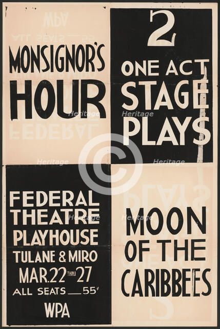 Monsignor's Hour, New Orleans, 1938. Creator: Unknown.