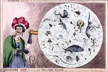 Monster soup commonly called Thames water... 1828. Creator: William Heath