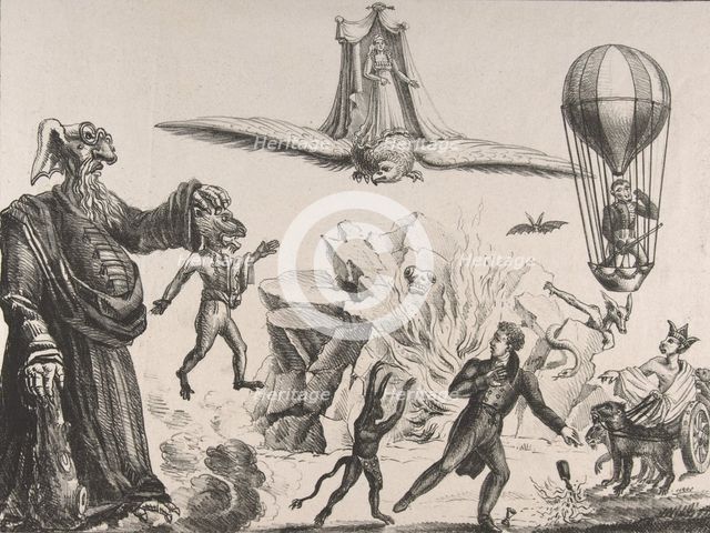Monsters, Monkeys, and Men, ca. 1820. Creator: Anon.