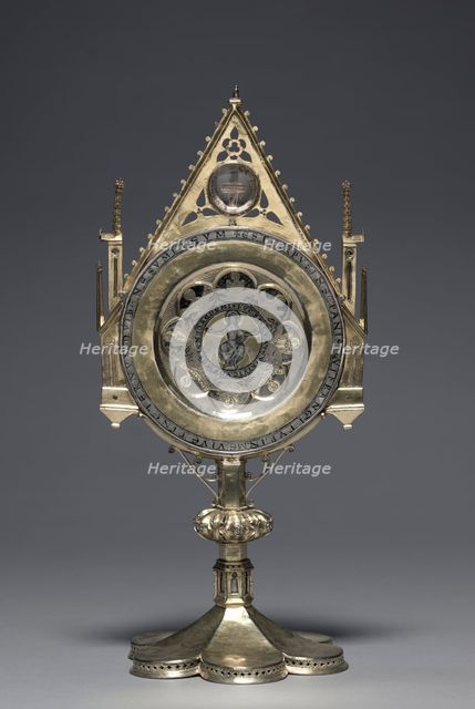 Monstrance with the "Paten of Saint Bernward", c. 1180-1190. Creator: Saint Oswald Reliquary Workshop (German).