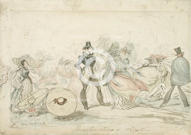 Monstrosities of 1825-26, between c1825 and c1826. Creator: George Cruikshank.