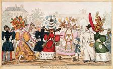 Monstrosities of 1827 1827. Creator: Isaac Robert Cruikshank