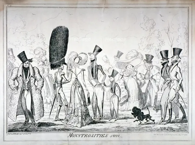 'Monstrosities of 1821', 1835.                                            Artist: George Cruikshank