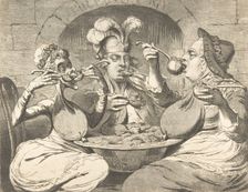 Monstrous Craws at a New Coalition Feast, May 29, 1787., May 29, 1787. Creator: James Gillray