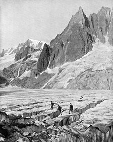 Mont Blanc du Tacul and the Dent du Requin, the Alps, early 20th century