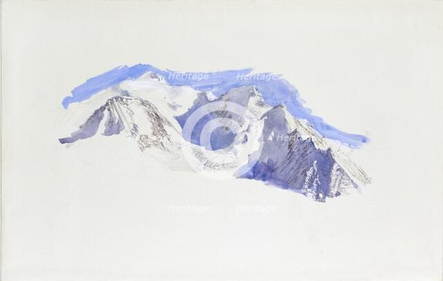 Mont Blanc from Saint-Martin-sur-Arve, October 1874. Artist: John Ruskin.