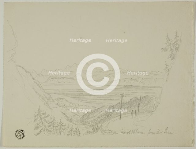 Mont Blanc from the Jura, n.d. Creator: Unknown.