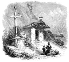 Mont Cenis Railway scenery: near Oulx, 1871. Creator: Unknown