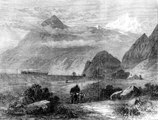 Mont Cenis Railway scenery: the Dora Valley, near Oulx, 1871. Creator: Unknown