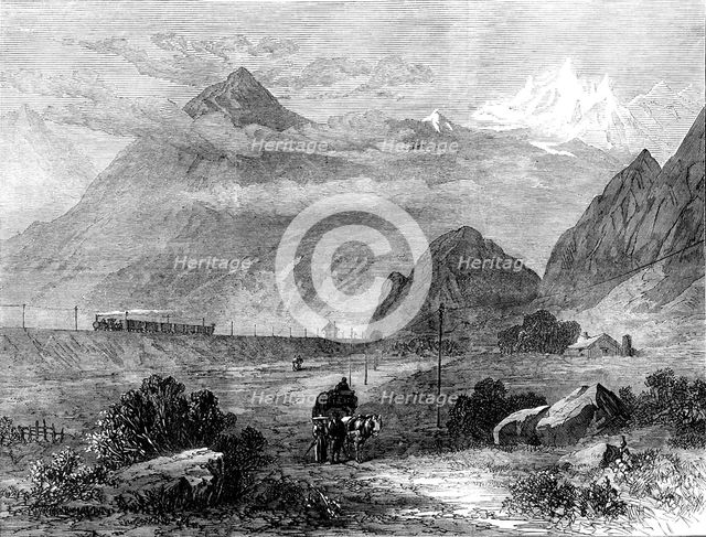 Mont Cenis Railway scenery: the Dora Valley, near Oulx, 1871. Creator: Unknown.