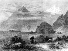 Mont Cenis Railway scenery: the Dora Valley, near Oulx, 1871. Creator: Unknown