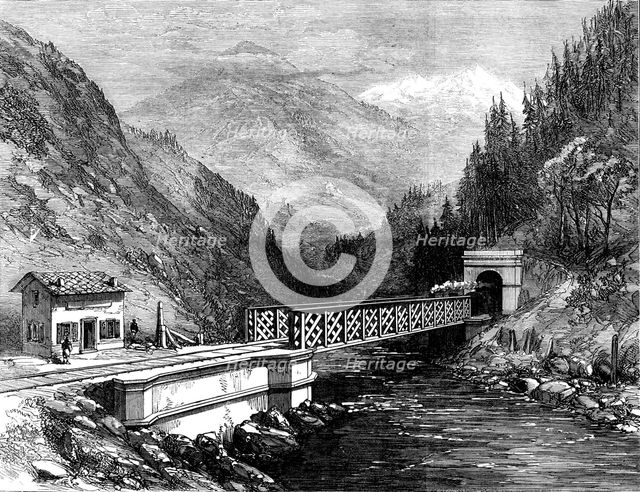 Mont Cenis Railway scenery: the Dora Valley, near Salbertrand, 1871. Creator: Unknown.
