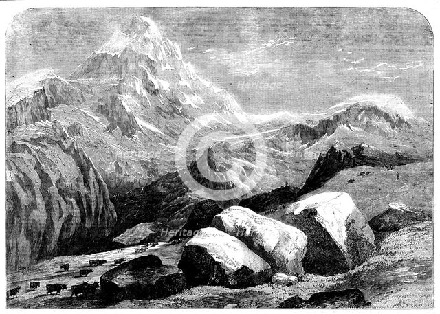 Mont Cervin (or Matterhorn) from above Gumont, Val Tournanche, 1858. Creator: Unknown.
