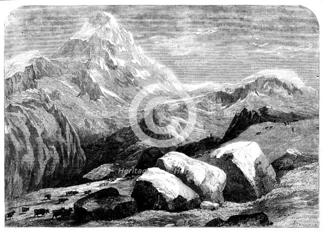 Mont Cervin (or Matterhorn) from above Gumont, Val Tournanche, 1858. Creator: Unknown.