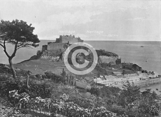 'Mont Orgueil Castle, Jersey', c1896. Artist: Carl Norman.
