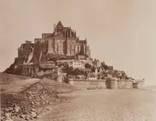 Mont Saint-Michel, between 1867 and 1870. Creator: Adolphe Braun