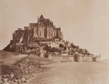 Mont Saint-Michel, between 1867 and 1870. Creator: Adolphe Braun