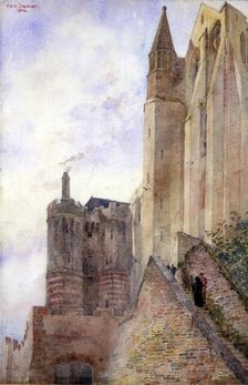 Mont Saint Michel, France, 1906. Creator: Cass Gilbert